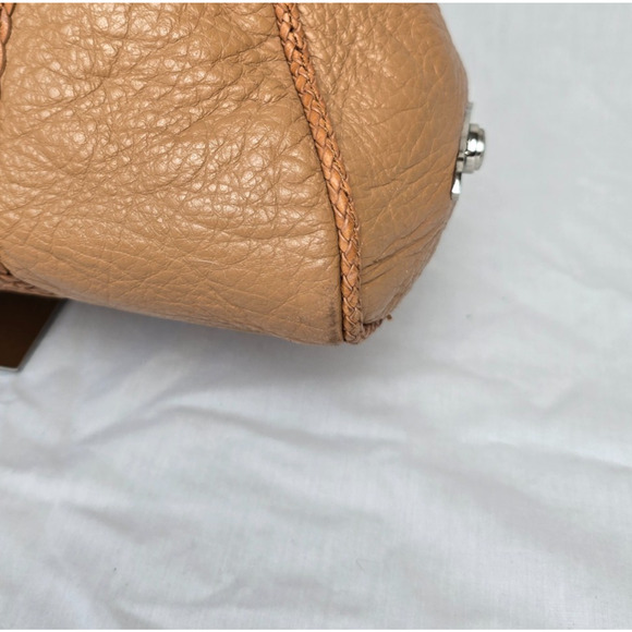 Elliott Lucca Satchel Hobo Tassel Bag Soft Tan Leather Weaved Handles & Trim - Picture 11 of 15